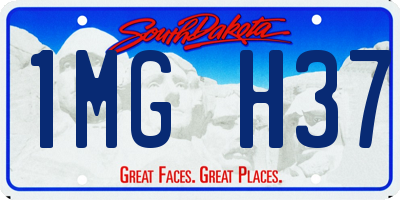 SD license plate 1MGH37