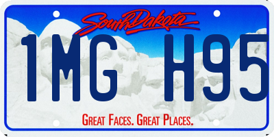 SD license plate 1MGH95