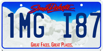 SD license plate 1MGI87