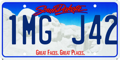SD license plate 1MGJ42