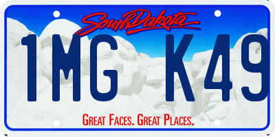 SD license plate 1MGK49