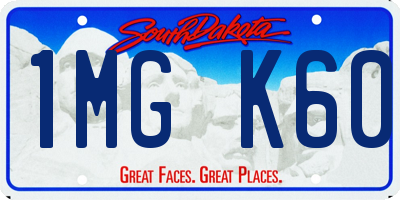 SD license plate 1MGK60