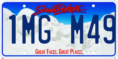 SD license plate 1MGM49