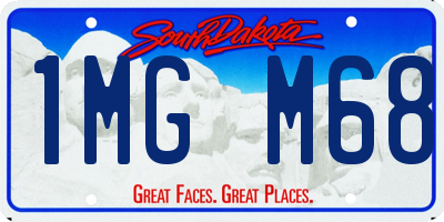 SD license plate 1MGM68