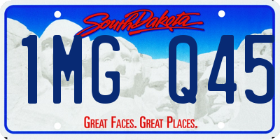 SD license plate 1MGQ45