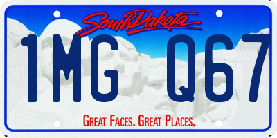 SD license plate 1MGQ67