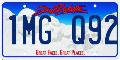 SD license plate 1MGQ92