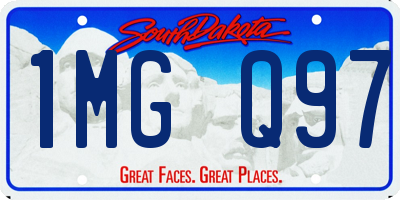 SD license plate 1MGQ97