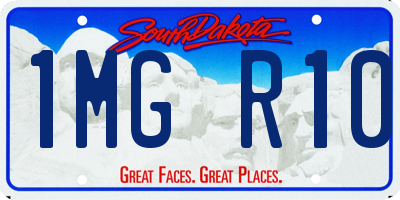 SD license plate 1MGR10