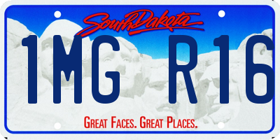 SD license plate 1MGR16