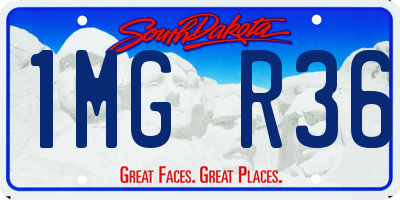 SD license plate 1MGR36