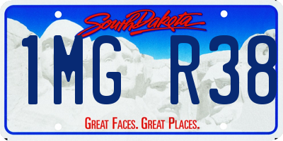 SD license plate 1MGR38