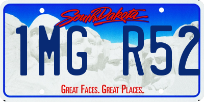 SD license plate 1MGR52