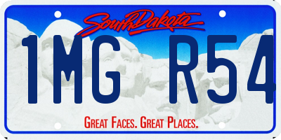 SD license plate 1MGR54