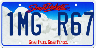 SD license plate 1MGR67