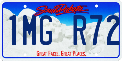 SD license plate 1MGR72