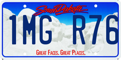 SD license plate 1MGR76