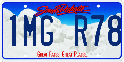 SD license plate 1MGR78