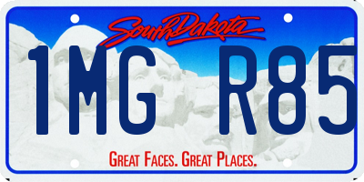 SD license plate 1MGR85