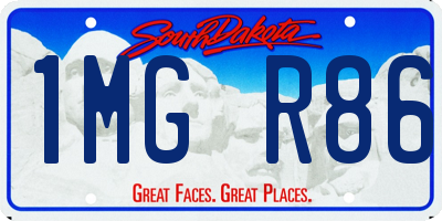 SD license plate 1MGR86