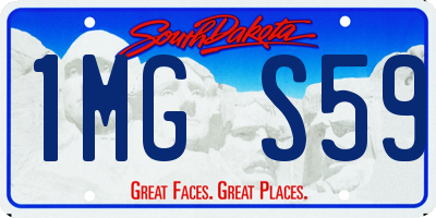 SD license plate 1MGS59
