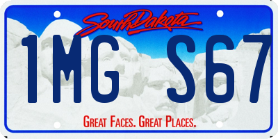 SD license plate 1MGS67