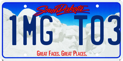 SD license plate 1MGT03