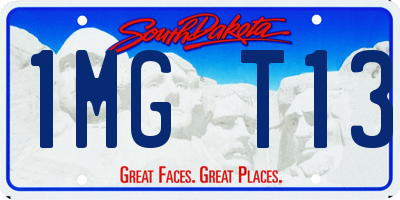 SD license plate 1MGT13