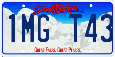 SD license plate 1MGT43