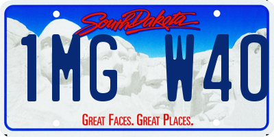 SD license plate 1MGW40