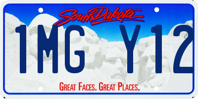 SD license plate 1MGY12