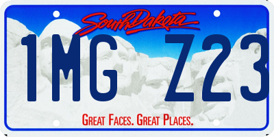 SD license plate 1MGZ23