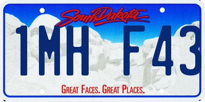SD license plate 1MHF43