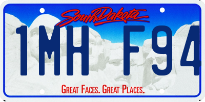 SD license plate 1MHF94