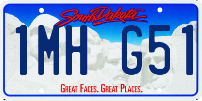 SD license plate 1MHG51