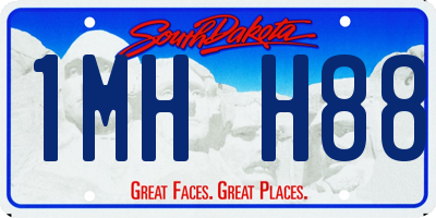 SD license plate 1MHH88