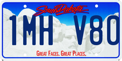 SD license plate 1MHV80