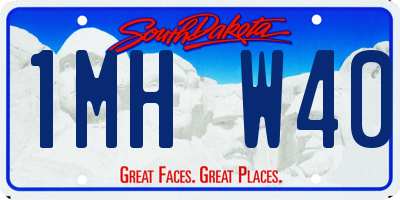 SD license plate 1MHW40