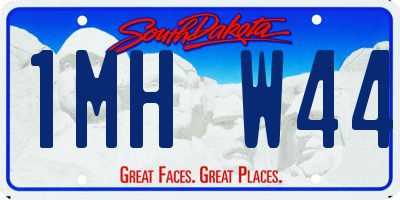 SD license plate 1MHW44