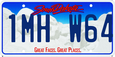 SD license plate 1MHW64