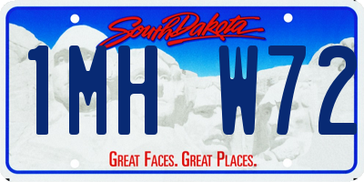 SD license plate 1MHW72