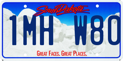 SD license plate 1MHW80