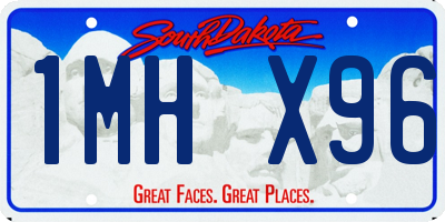 SD license plate 1MHX96