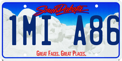 SD license plate 1MIA86