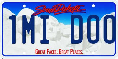 SD license plate 1MID00