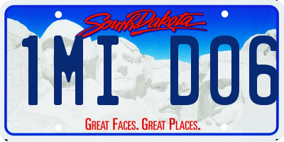 SD license plate 1MID06