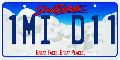 SD license plate 1MID11