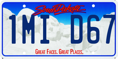 SD license plate 1MID67