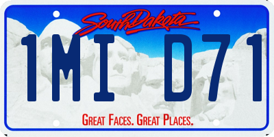 SD license plate 1MID71