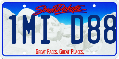 SD license plate 1MID88